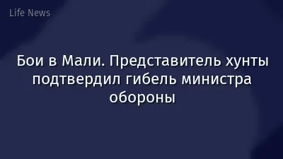 Бои в Мали. Представитель хунты подтвердил гибель министра обороны