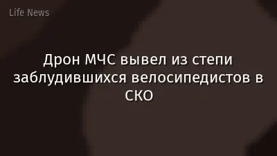Дрон МЧС вывел из степи заблудившихся велосипедистов в СКО