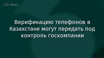 Верификацию телефонов в Казахстане могут передать под контроль госкомпании