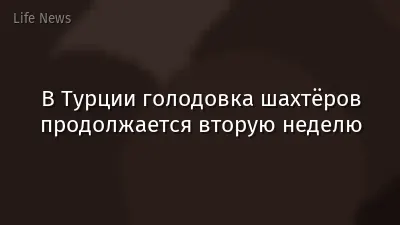 В Турции голодовка шахтёров продолжается вторую неделю