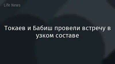 Токаев и Бабиш провели встречу в узком составе