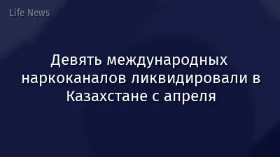 Девять международных наркоканалов ликвидировали в Казахстане с апреля