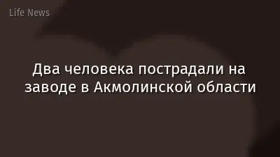 Два человека пострадали на заводе в Акмолинской области