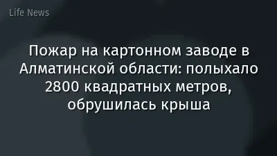 Пожар на картонном заводе в Алматинской области: полыхало 2800 квадратных метров, обрушилась крыша