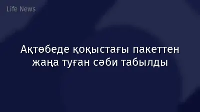 Ақтөбеде қоқыстағы пакеттен жаңа туған сәби табылды