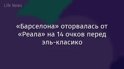 «Барселона» оторвалась от «Реала» на 14 очков перед эль-класико