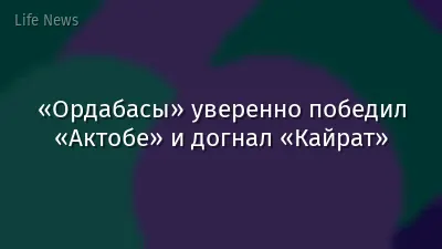«Ордабасы» уверенно победил «Актобе» и догнал «Кайрат»