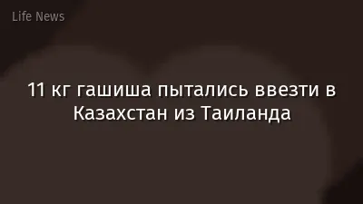11 кг гашиша пытались ввезти в Казахстан из Таиланда