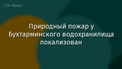 Природный пожар у Бухтарминского водохранилища локализован
