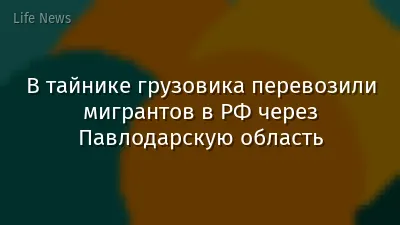 В тайнике грузовика перевозили мигрантов в РФ через Павлодарскую область