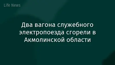 Два вагона служебного электропоезда сгорели в Акмолинской области