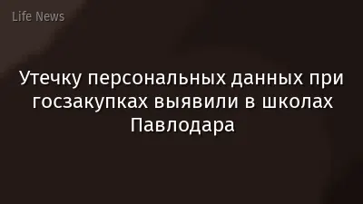 Утечку персональных данных при госзакупках выявили в школах Павлодара