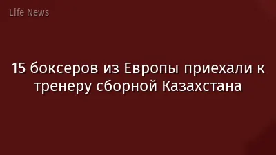 15 боксеров из Европы приехали к тренеру сборной Казахстана