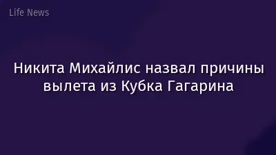 Никита Михайлис назвал причины вылета из Кубка Гагарина