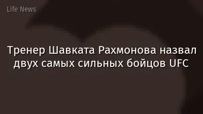 Тренер Шавката Рахмонова назвал двух самых сильных бойцов UFC