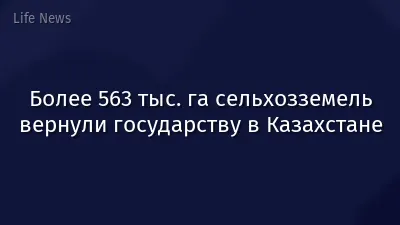 Более 563 тыс. га сельхозземель вернули государству в Казахстане