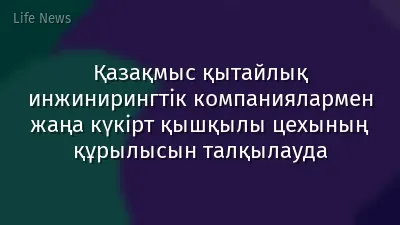 Қазақмыс қытайлық инжинирингтік компаниялармен жаңа күкірт қышқылы цехының құрылысын талқылауда
