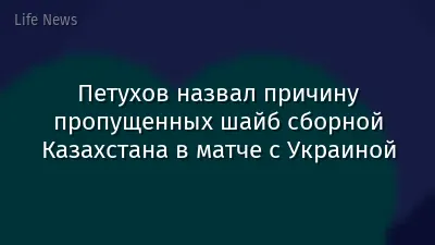 Петухов назвал причину пропущенных шайб сборной Казахстана в матче с Украиной