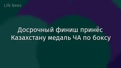 Досрочный финиш принёс Казахстану медаль ЧА по боксу