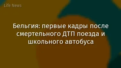 Бельгия: первые кадры после смертельного ДТП поезда и школьного автобуса