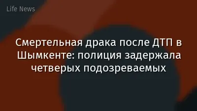 Смертельная драка после ДТП в Шымкенте: полиция задержала четверых подозреваемых
