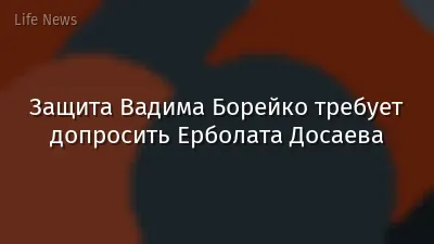 Защита Вадима Борейко требует допросить Ерболата Досаева
