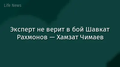 Эксперт не верит в бой Шавкат Рахмонов — Хамзат Чимаев