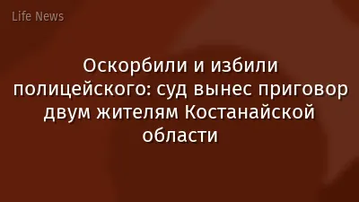Оскорбили и избили полицейского: суд вынес приговор двум жителям Костанайской области