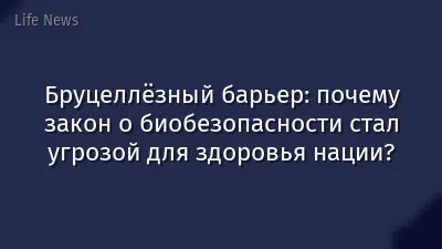 Бруцеллёзный барьер: почему закон о биобезопасности стал угрозой для здоровья нации?