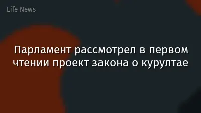 Парламент рассмотрел в первом чтении проект закона о курултае