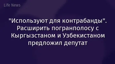 "Используют для контрабанды". Расширить погранполосу с Кыргызстаном и Узбекистаном предложил депутат