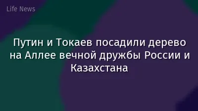 Путин и Токаев посадили дерево на Аллее вечной дружбы России и Казахстана