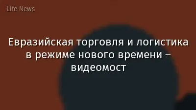 Евразийская торговля и логистика в режиме нового времени – видеомост