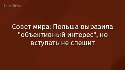 Совет мира: Польша выразила "объективный интерес", но вступать не спешит