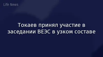 Токаев принял участие в заседании ВЕЭС в узком составе