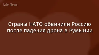 Страны НАТО обвинили Россию после падения дрона в Румынии