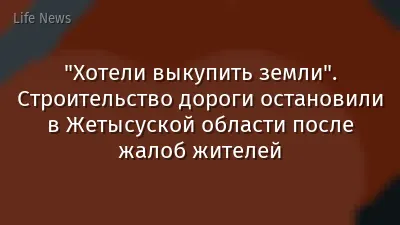 "Хотели выкупить земли". Строительство дороги остановили в Жетысуской области после жалоб жителей