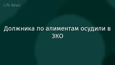 Должника по алиментам осудили в ЗКО