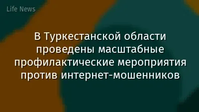 В Туркестанской области проведены масштабные профилактические мероприятия против интернет-мошенников