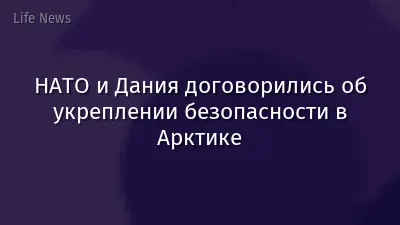 НАТО и Дания договорились об укреплении безопасности в Арктике