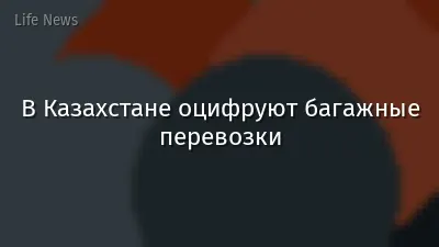 В Казахстане оцифруют багажные перевозки