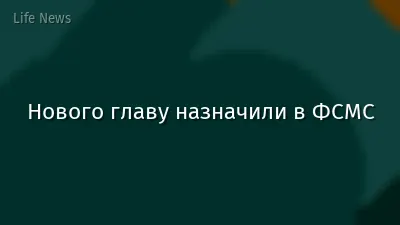 Нового главу назначили в ФСМС