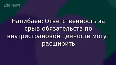 Налибаев: Ответственность за срыв обязательств по внутристрановой ценности могут расширить