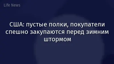 США: пустые полки, покупатели спешно закупаются перед зимним штормом