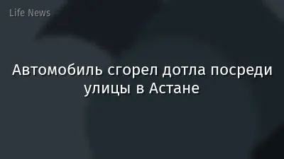 Автомобиль сгорел дотла посреди улицы в Астане