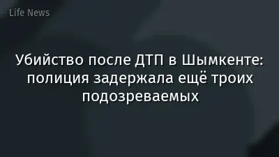 Убийство после ДТП в Шымкенте: полиция задержала ещё троих подозреваемых