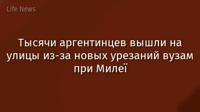 Тысячи аргентинцев вышли на улицы из-за новых урезаний вузам при Милеї