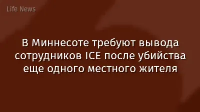 В Миннесоте требуют вывода сотрудников ICE после убийства еще одного местного жителя