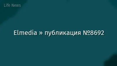 Elmedia » публикация №8692