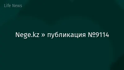 Nege.kz » публикация №9114